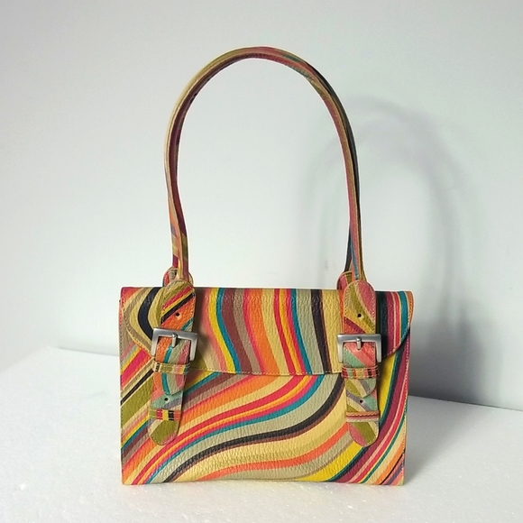Paul Smith Handbags - PAUL SMITH SWIRL SMALL TOP HANDLE BAG MADE ITALY